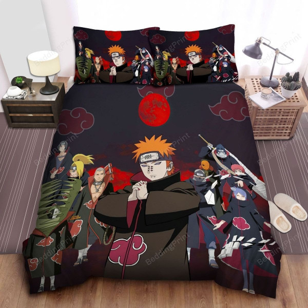 10 Members Of Akatsuki Bed Sheets Duvet Cover Bedding Sets