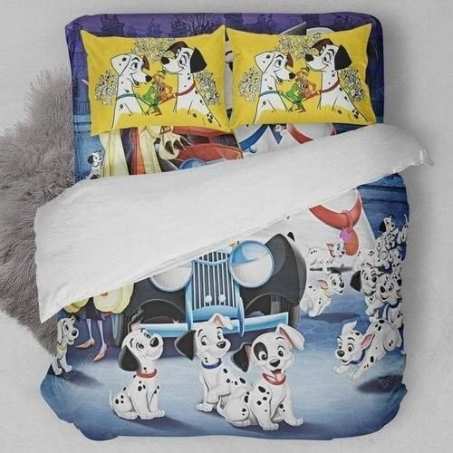 101 Dalmatians In The Living Room Bed Sheets Duvet Cover Bedding Sets