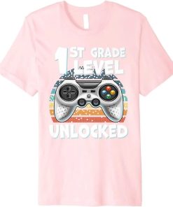 1st Grade Level Unlocked Video Gamer T-Shirt