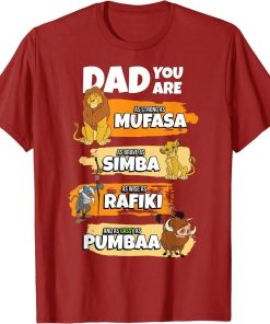 Disney The Lion King Dad You Are Word Stack Funny T Shirt 3