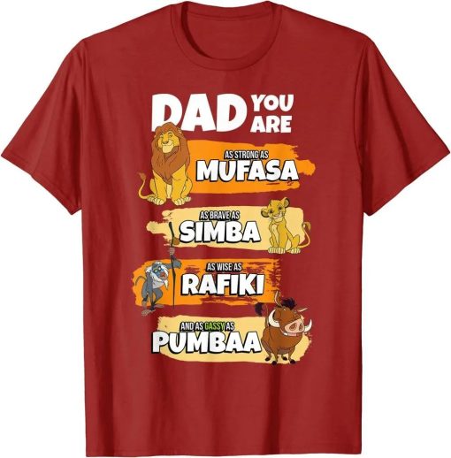 Disney The Lion King Dad You Are Word Stack Funny T-Shirt