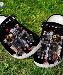 Friends Chibi Michael Meyers Jason Pennywise Freddy Krueger Pinhead Leatherface Halloween Crocs, Horror Movies Characters