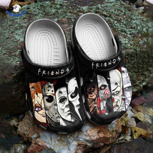 Friends Michael Myers Jason Freddy Krueger Pennywise Halloween Crocs, Horror Movies Characters Crocs