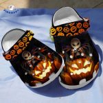 Creepy Jack Skeleton Face Pumpkin Halloween Crocs