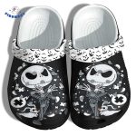 Thinking Jack Skeleton Spider Web Halloween Crocs, Bat and Pumpkin