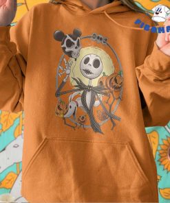 Jack Skellington and Zero With A Skull Mickey Ballon Halloween Shirt 3