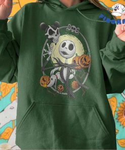 Jack Skellington and Zero With A Skull Mickey Ballon Halloween Shirt 4