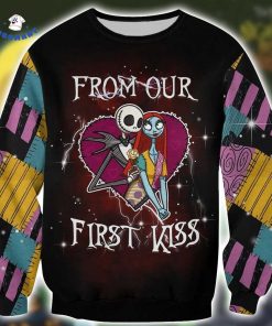 Jack and Sally From Our First Kiss Halloween 3D Shirt