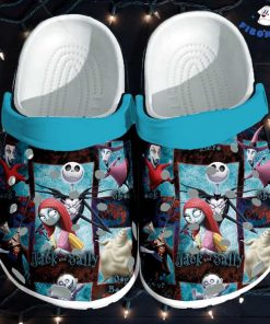 Jack and Sally with Oogie Boogie Halloween Crocs, Mayor Lock Shock and Barrel Blue Crocs