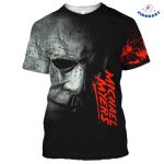 Michael Myers Beside Michael Myers Unmasked Halloween 3D Shirt