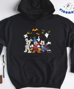 Mummy Mickey Mouse With Jack o lantern and Vampire Witch Hat Mickey Halloween Shirt