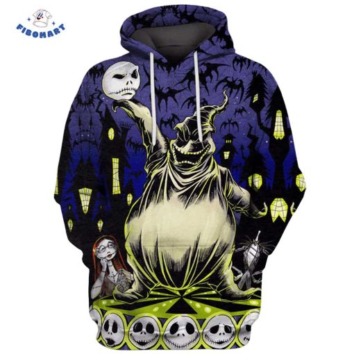 Oogie Boogie Holding Jack Skellington Head Halloween 3D Hoodie