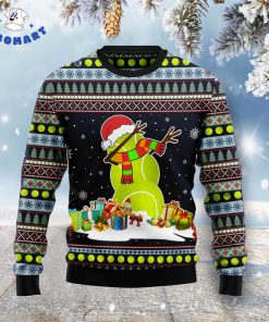 Tennis Snowman and Christmas Gifts Ugly Christmas Sweater