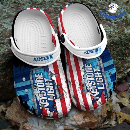 American Flag Mix Keystone Light Crocs