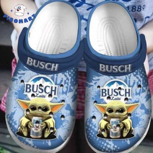 Baby Yoda Busch Latte Crocs