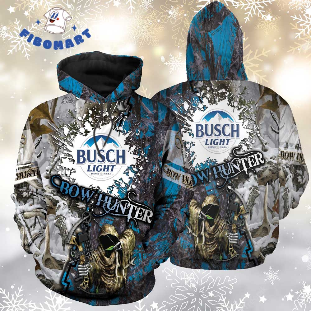 Bow Hunter Busch Light Beer 3D Hoodie