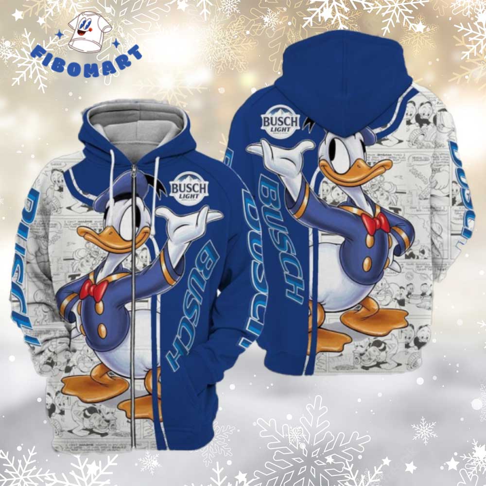 Donald Duck Busch Light 3D Hoodie