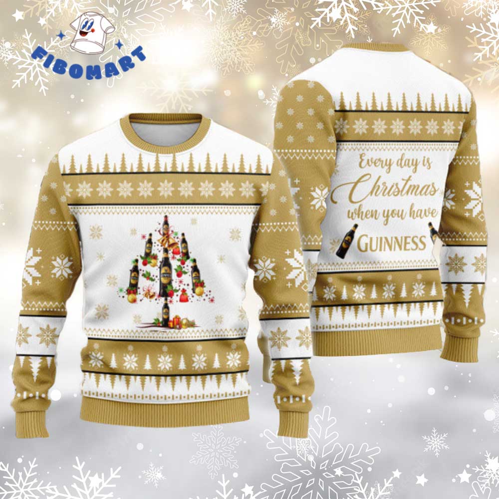 Everyday Is Christmas When You Have Guinness Ugly Sweater