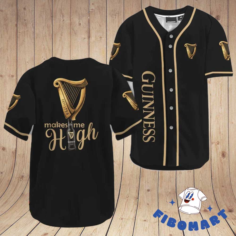 Guinness Make Me High Baseball Jersey