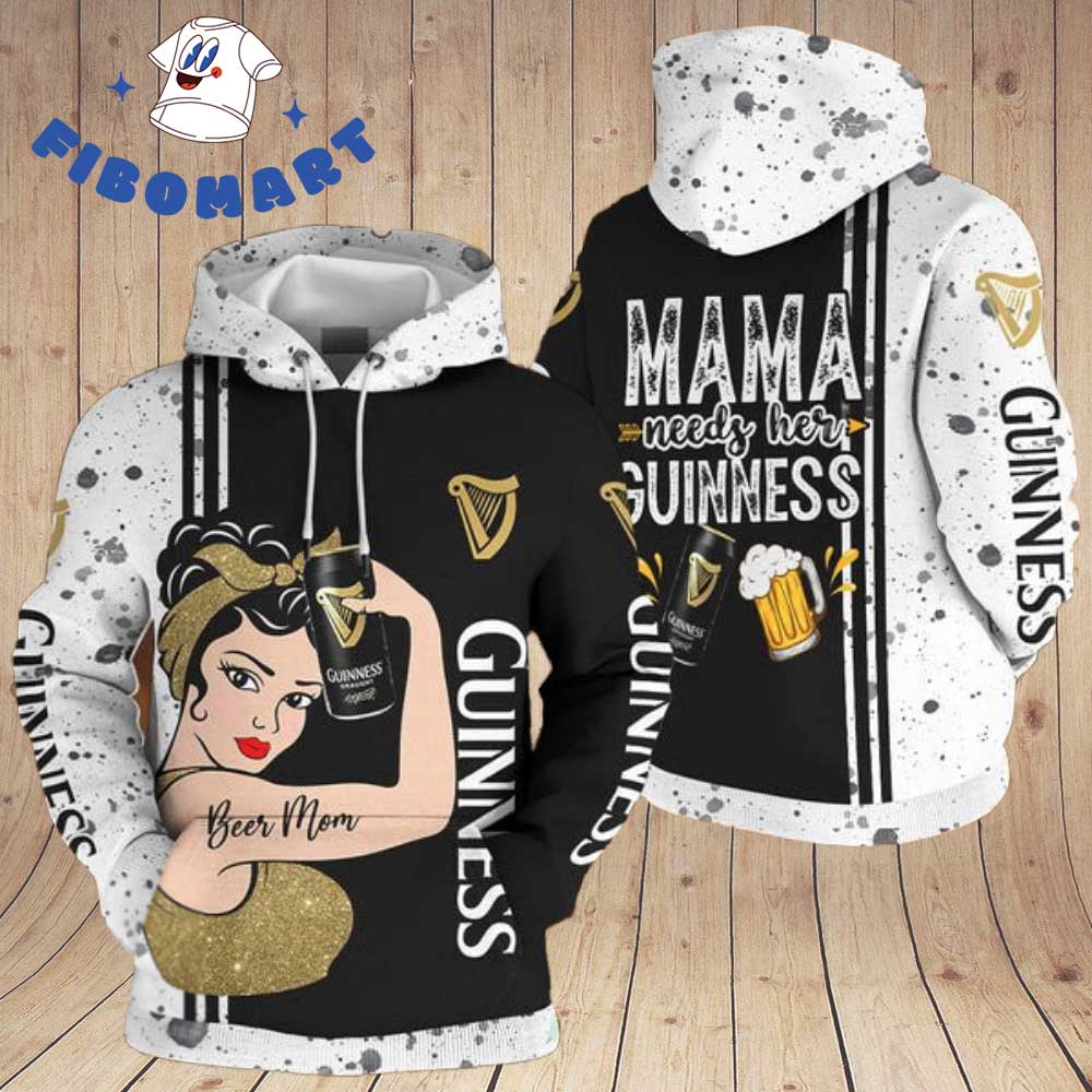 Mama Needs Her Guinness 3D Hoodie