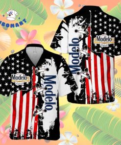 Modelo Especial American Flag Pattern Hawaiian Shirt