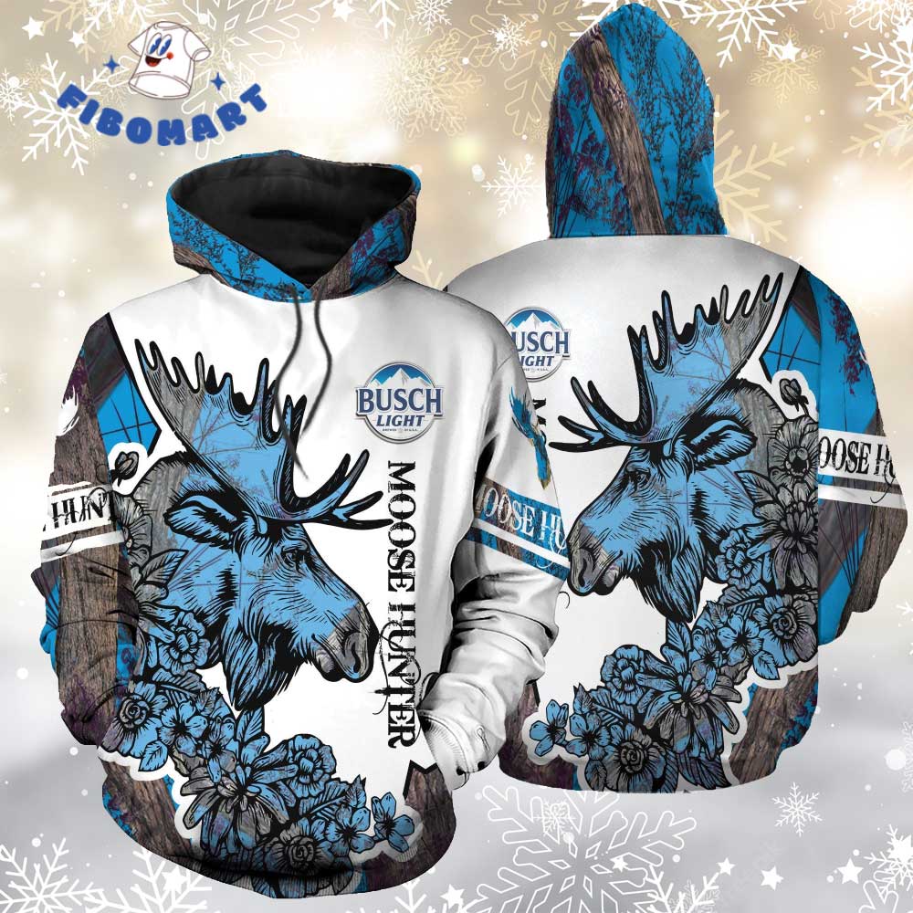 Moose Hunter Busch Light 3D Hoodie