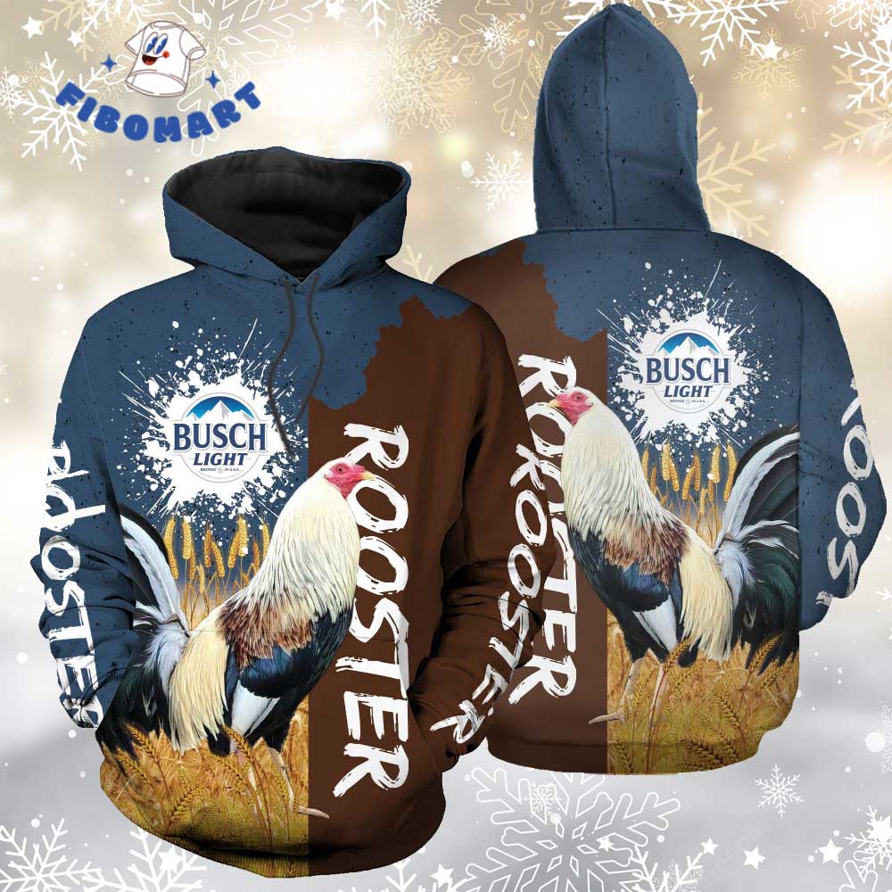 Rooster Busch Light 3D Hoodie
