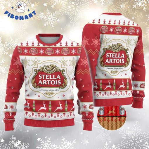 Stella Artois Snowflake Ugly Christmas Sweater