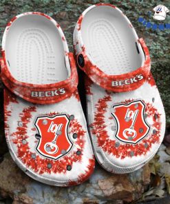 Tie Dye Becks Beer Crocs