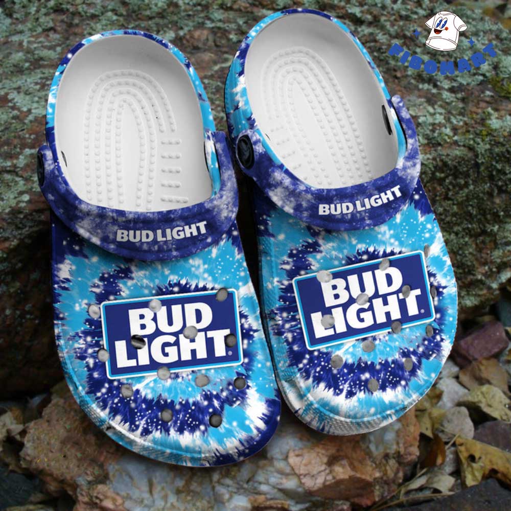 Tie Dye Bud Light Crocs