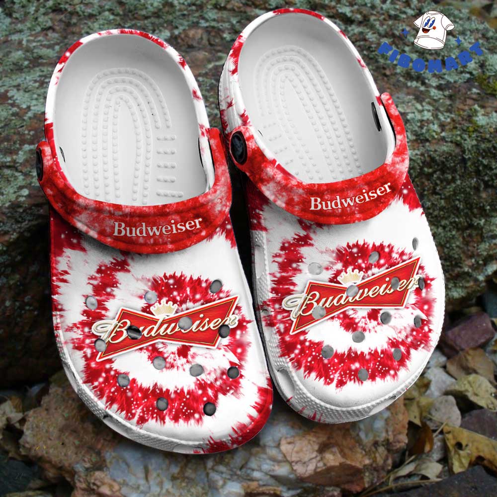 Tie Dye Budweiser Crocs