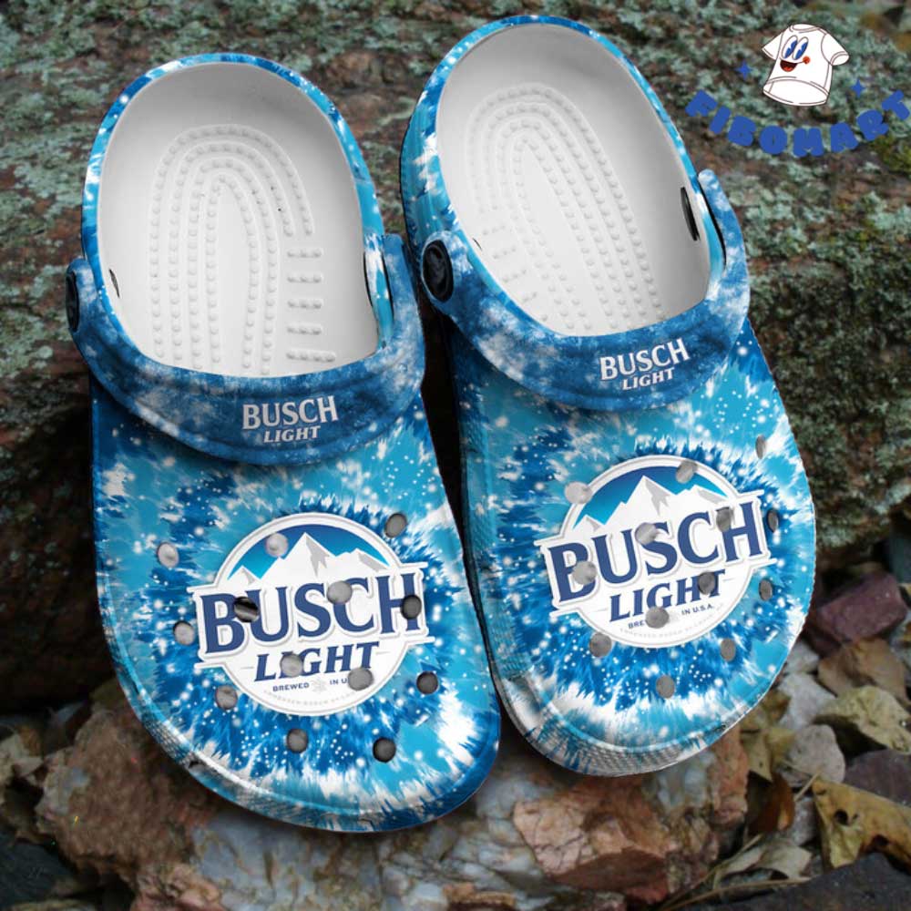 Tie Dye Busch Light Crocs
