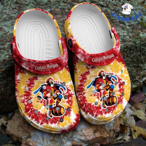 Tie Dye Captain Morgan Crocs