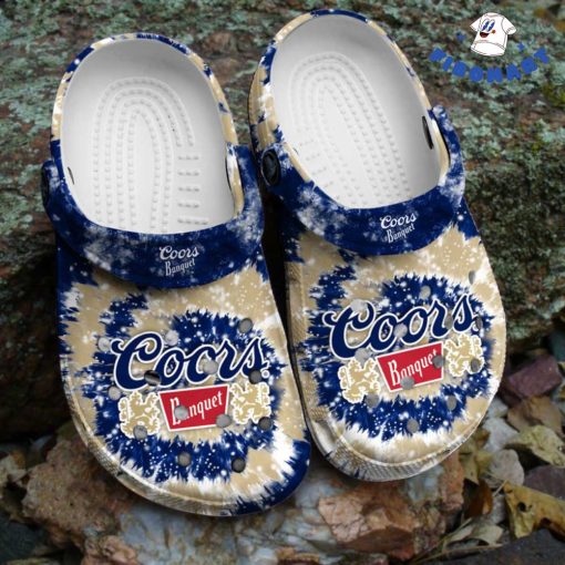 Tie Dye Coors Banquet Crocs