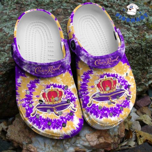 Tie Dye Crown Royal Crocs