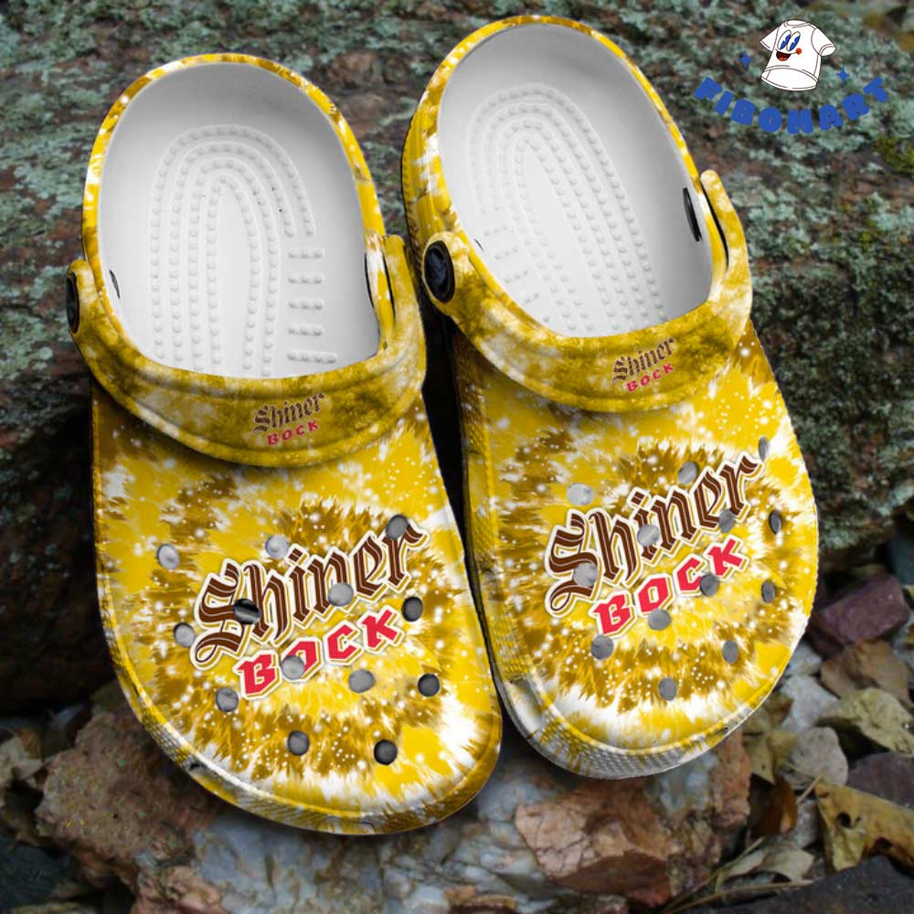 Tie Dye Shiner Bock Beer Crocs