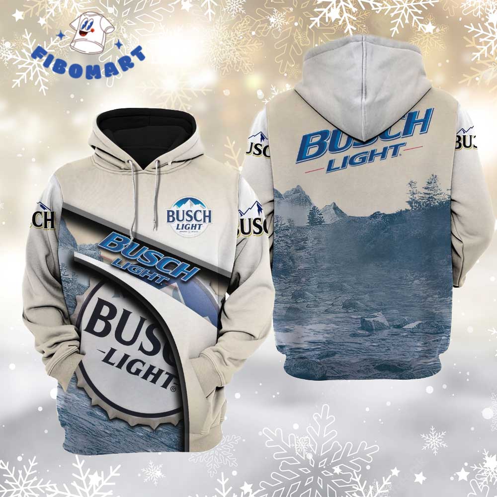 Vintage Mountain Busch Light 3D Hoodie