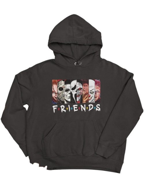 Friends Chucky Michael Myers Jason Ghostface Halloween Sweater, Freddy Krueger Jigsaw Pennywise