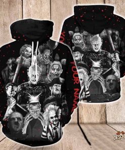 Friends Chucky Michael Myers Jason Pennywise Hannibal Lecter Halloween 3D Hoodie