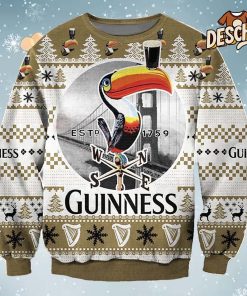 Guinness Keel-billed toucan Drink Coffee Ugly Christmas Sweater