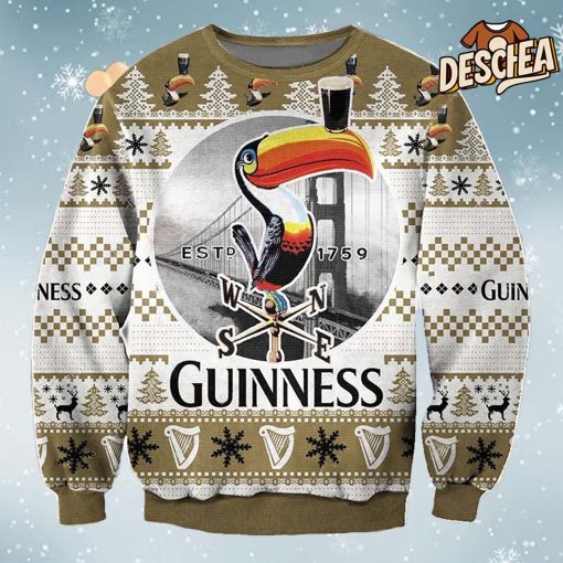 Guinness Keel-billed toucan Drink Coffee Ugly Christmas Sweater