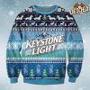 Keystone Light Reindeer Snowy Ugly Christmas Sweater