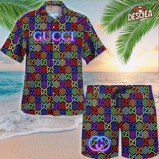 Gucci Colorful Premium Hawaii Set For Men