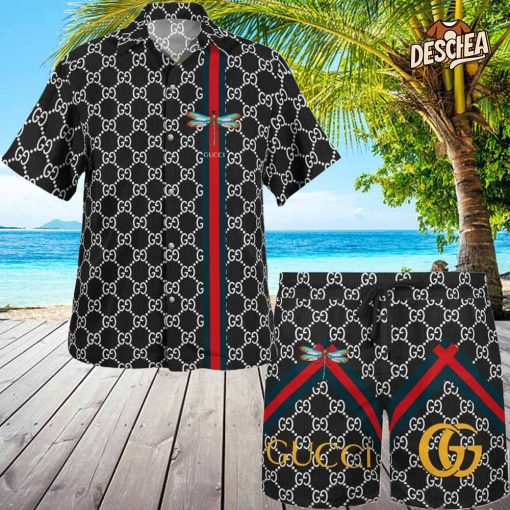 Gucci Dragonfly Black Hawaii Set For Men