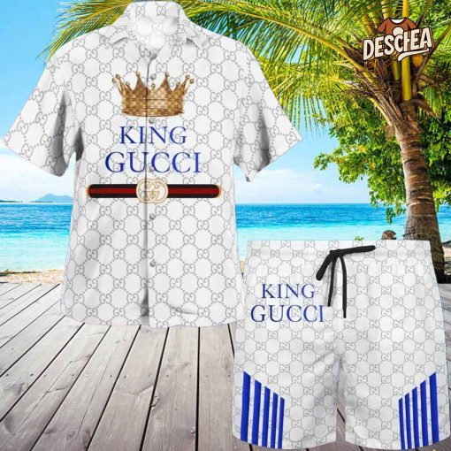 Gucci King White Premium Hawaii Set For Men