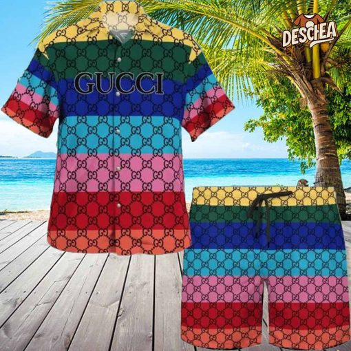 Gucci Multicolor Premium Hawaii Set For Men