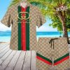 Gucci Red Green Stripe Hawaii Set for Men