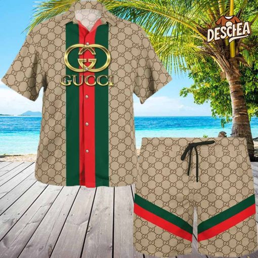 Gucci Stripe Hawaii Set for Men