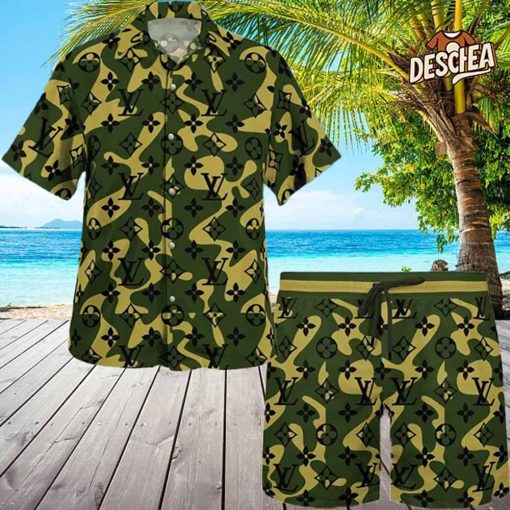 Louis Vuitton Camouflage Hawaii Set for Men