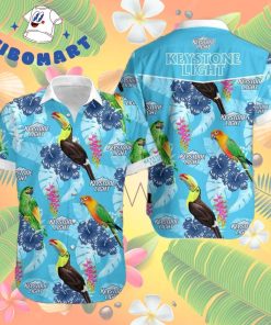 Parrot Tropical Flower Keystone Light Hawaiian Shirt